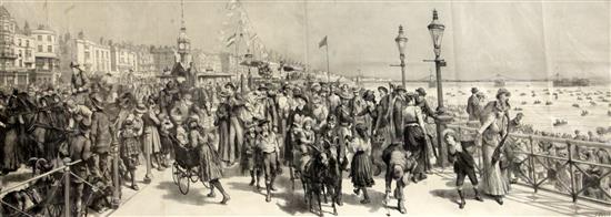 G. Durand Holiday Time at The Seaside ... Brighton, from I.L.N. all unframed